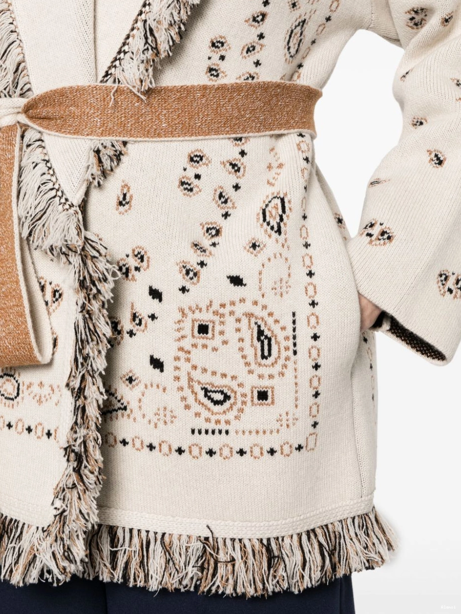 Affordable frayed paisley-jacquard Women cardigan Alanui 0725